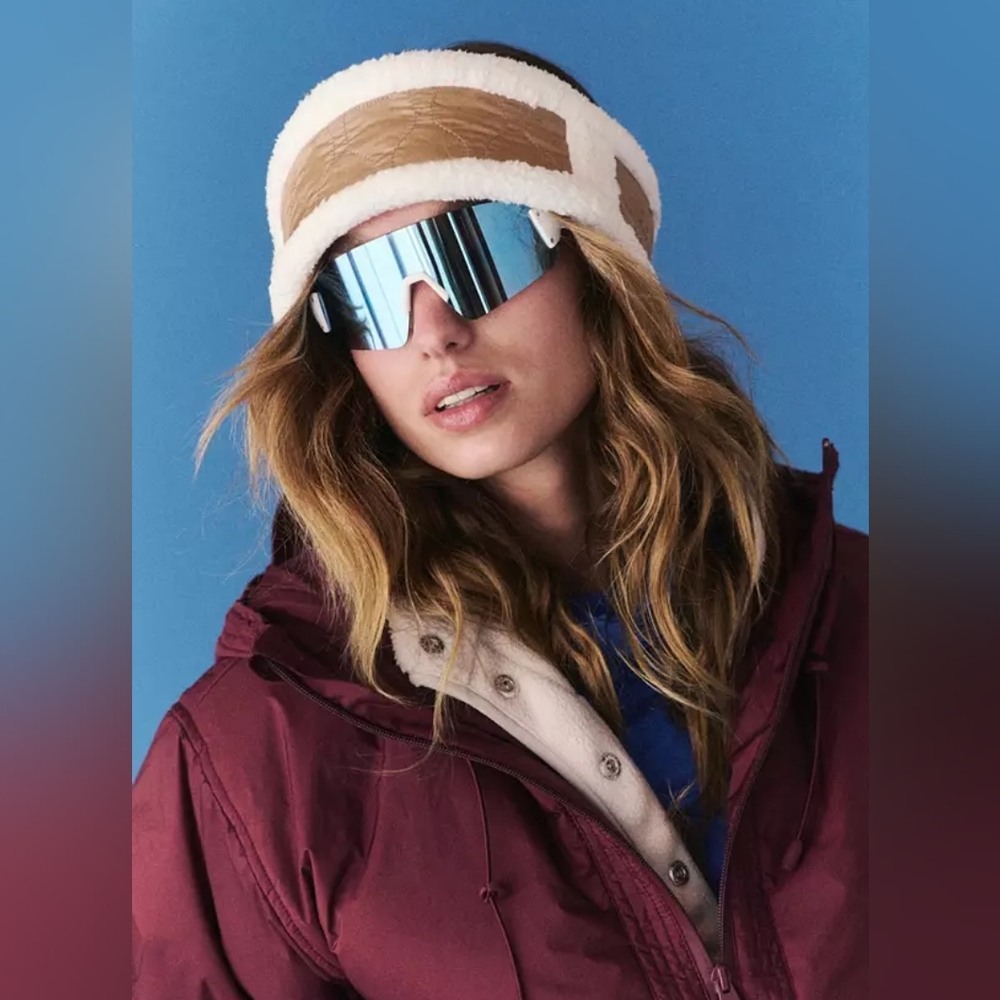 🌼 NWT Free People FP Movement Northern Lights Sherpa Quilted Ear Warmer - Picture 2 of 6